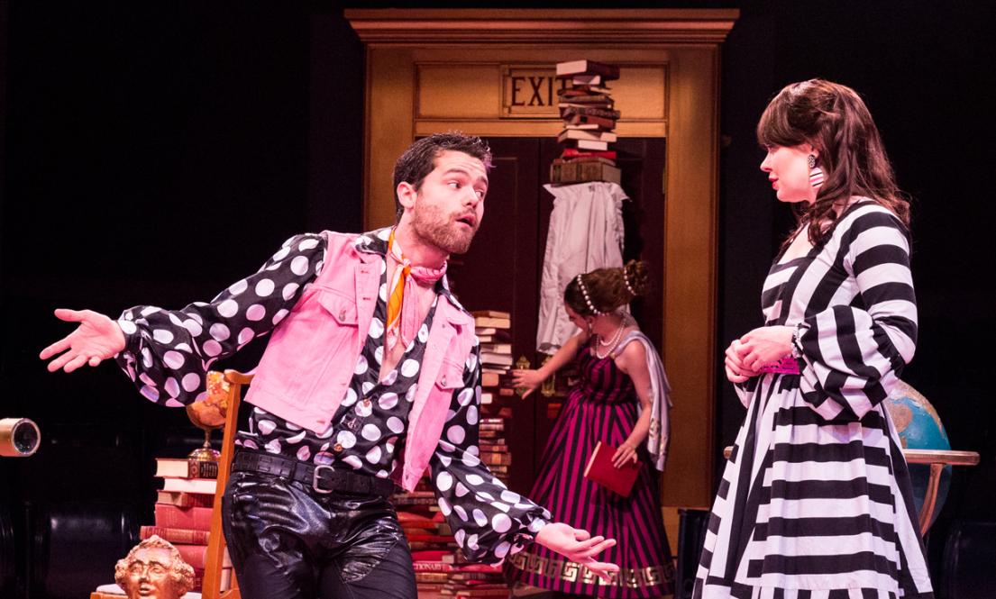 Two actors performing on stage