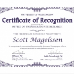 Award certificate with decorative boarder