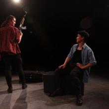 Annie Willis and Stanley Dang in The Inexplicable Redemption of Agent G