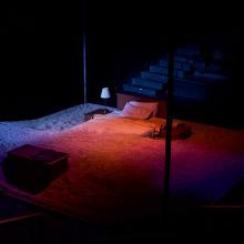 The set of In the Heart of America / Scenic Design by Shin-yi Lin / Lighting Design by Chun Yen Huang / Photo by Kyler Martin