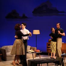 Tatiana Pavela, Josh Kenji, Jess Moss, and Skye Edwards in Maple and Vine. Photo by Isabel Le