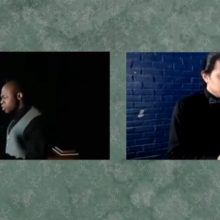 two zoom squares with Johannes Rosmer on the left and Rector Kroll on the right