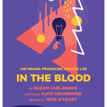 Multi color graphic of a light bulb with title, author and directors names
